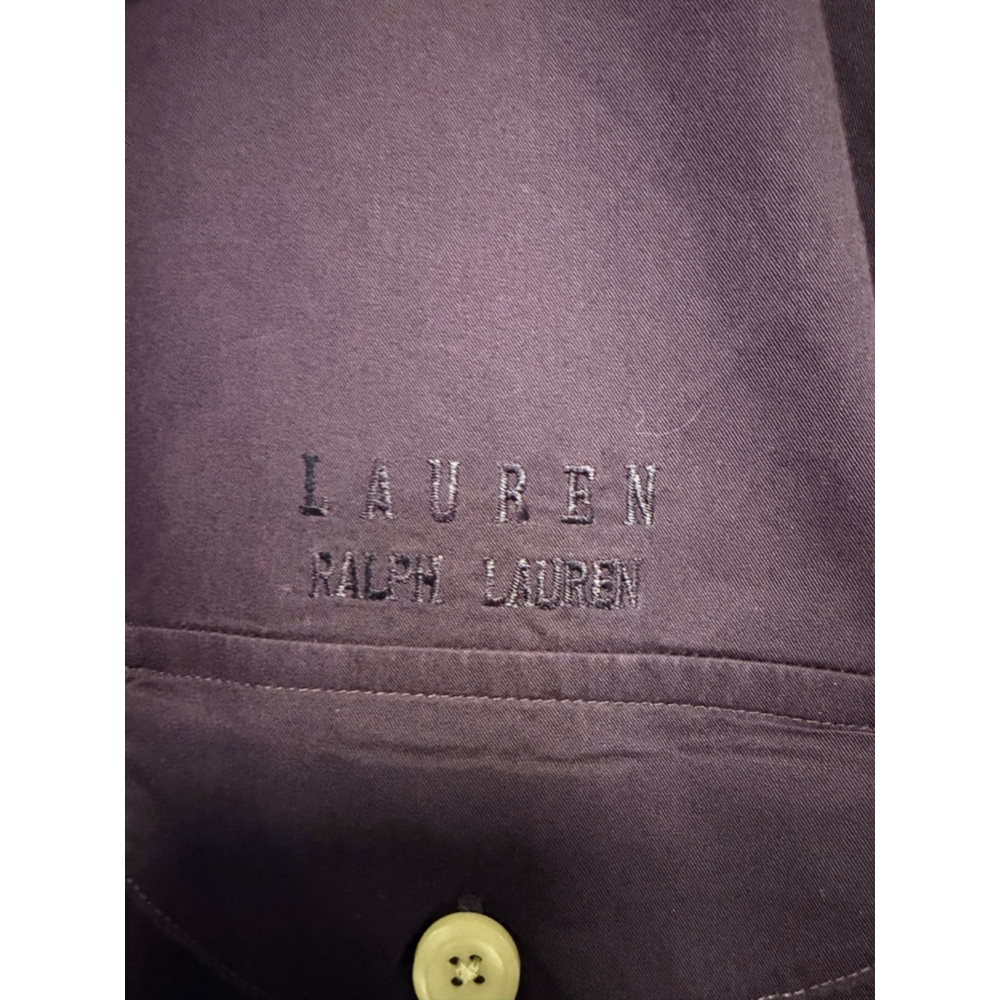 Lauren Ralph Lauren Women’s Purple Long Sleeve Button Down Shirt Large Dress Top - Picture 7 of 12